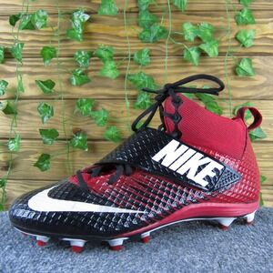 Nike Lunarbeast Strike Pro TD Men 10 Red Black White Football Cleats Mid Shoes